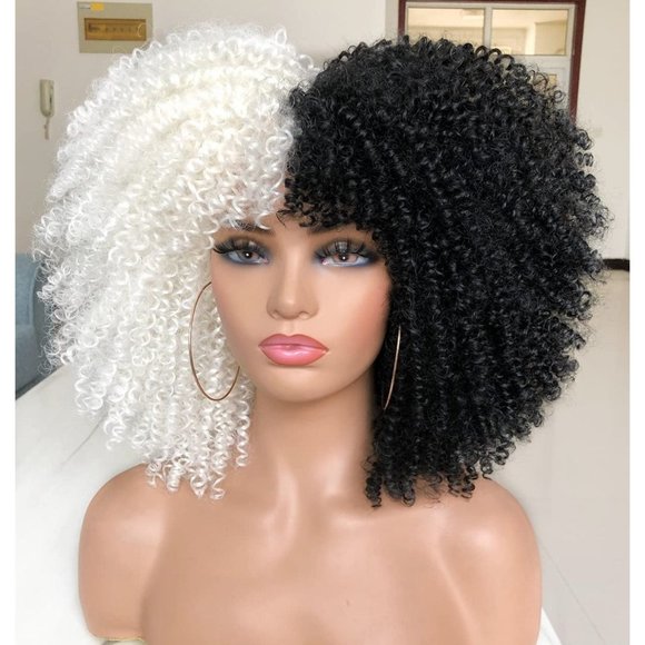 Ladies women curly afro  wig 14 inches